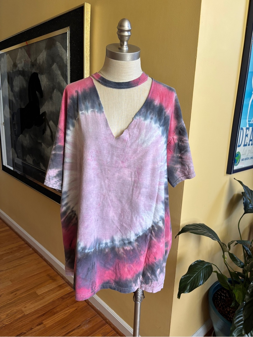 tie dye rolling stones tshirt